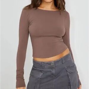 Abercrombie and Fitch Long Sleeve Crop Shirt